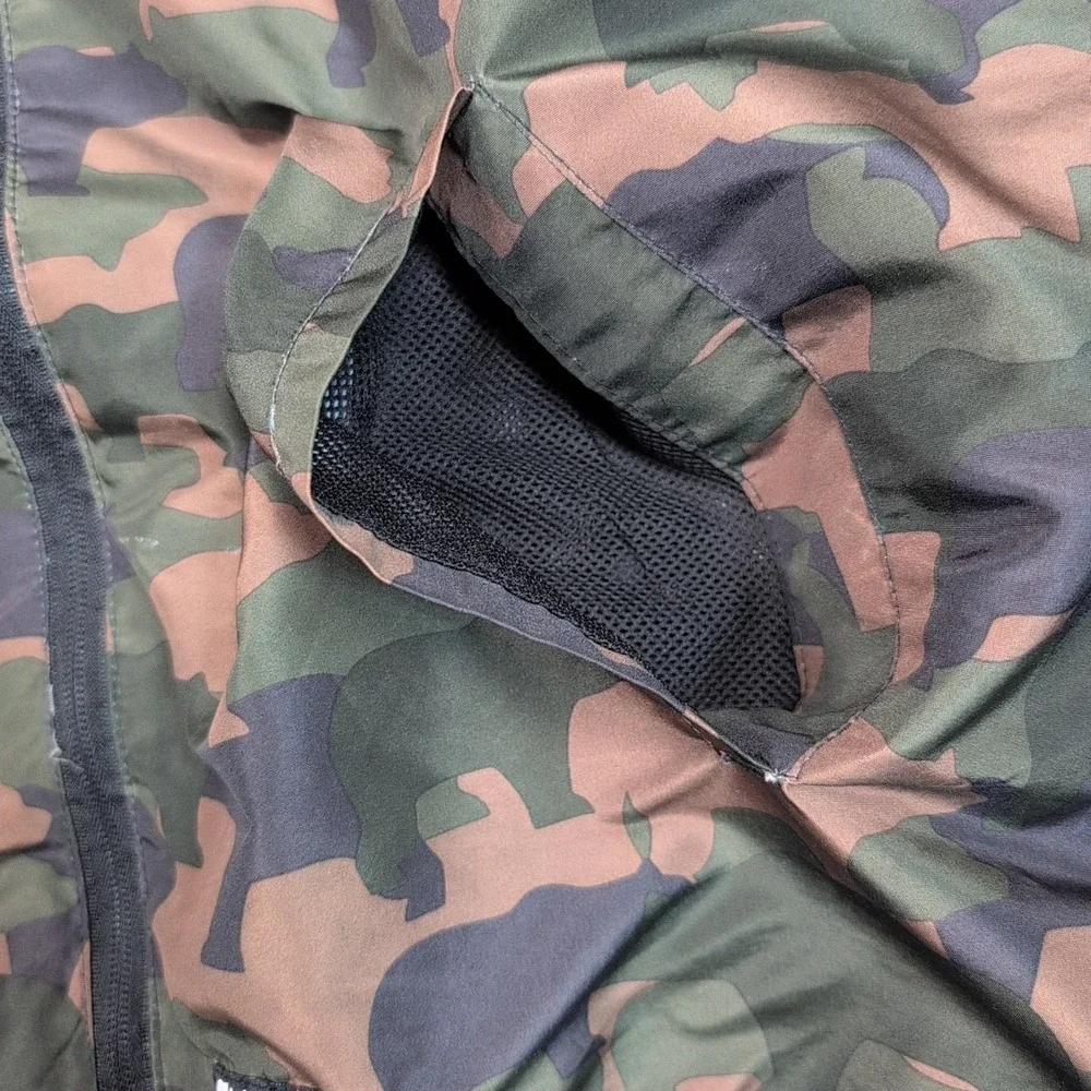 Matix Jacket Mens M Green Camo‎ Hood Windbreaker Zip Up Hunting Pockets Casual